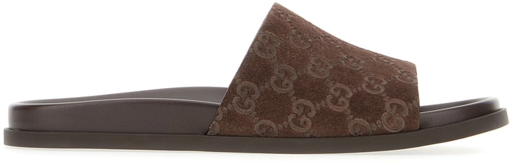 Gucci Gucci Chocolate suede slippers