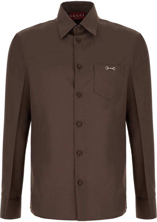 Gucci Gucci Chocolate twill shirt