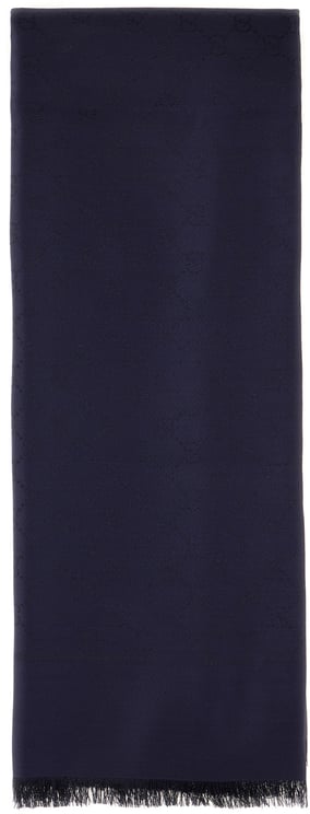 Gucci Gucci Midnight blue silk blend scarf