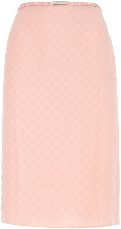 Gucci Gucci Pink silk skirt