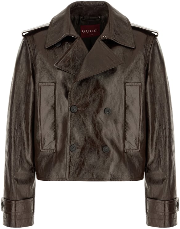 Gucci Gucci Chocolate leather jacket