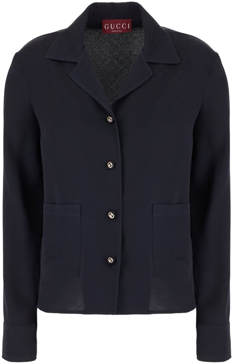 Gucci Gucci Midnight blue viscose blend blouse
