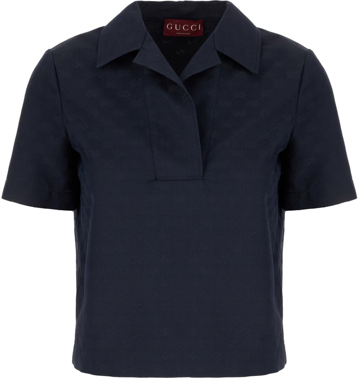Gucci Gucci Midnight blue polyester blend t-shirt