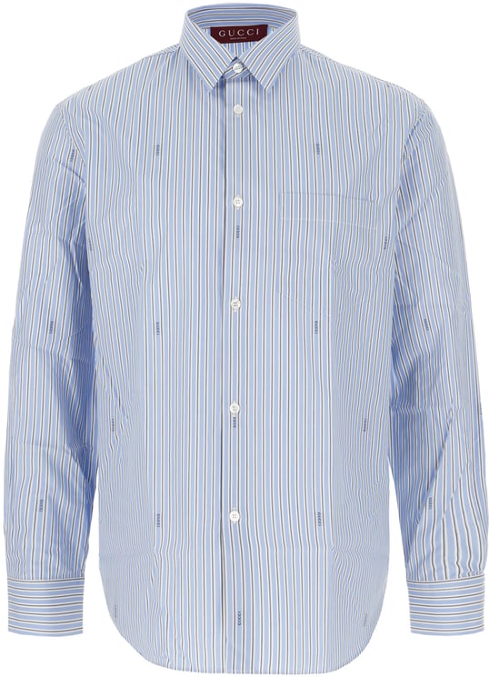 Gucci Gucci Embroidered poplin shirt