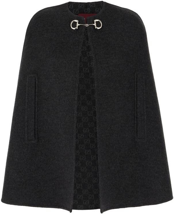 Gucci Gucci Charcoal wool blend cape