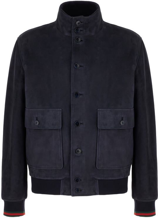 Gucci Gucci Navy blue suede jacket