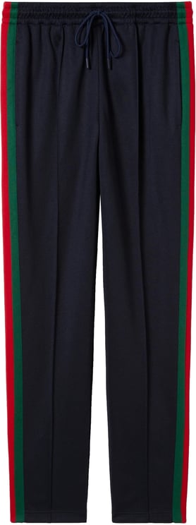 Gucci Black Track Pants Bold Vertical Stripes