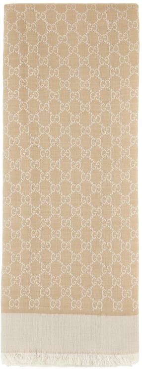 Gucci Gucci Cappuccino silk blend scarf