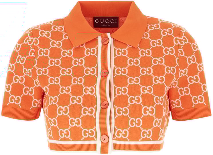 Gucci Gucci Embroidered cotton crop cardigan