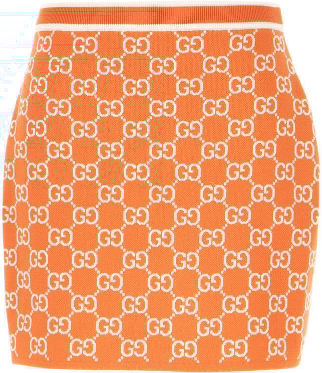 Gucci Gucci Embroidered cotton mini skirt