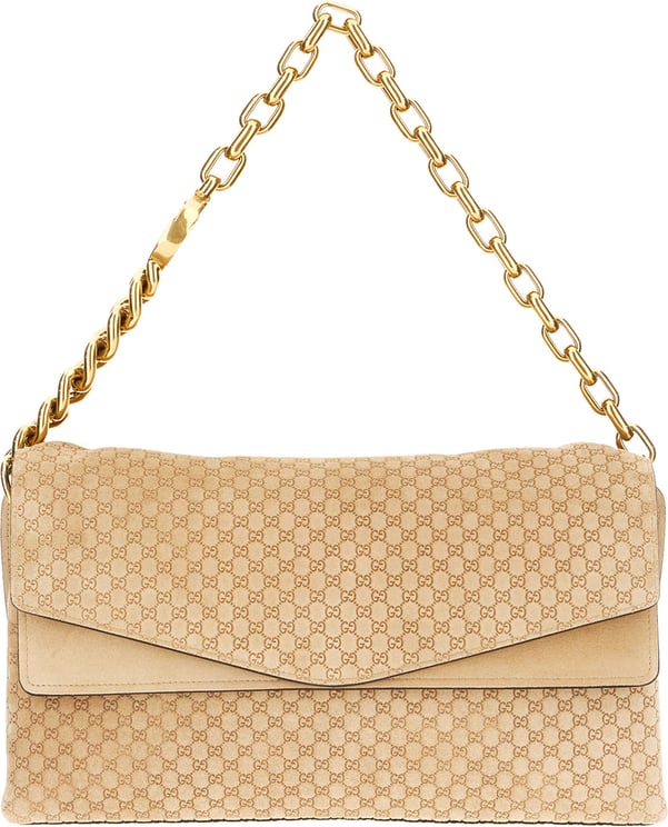 Gucci Gucci Beige suede large shoulder bag