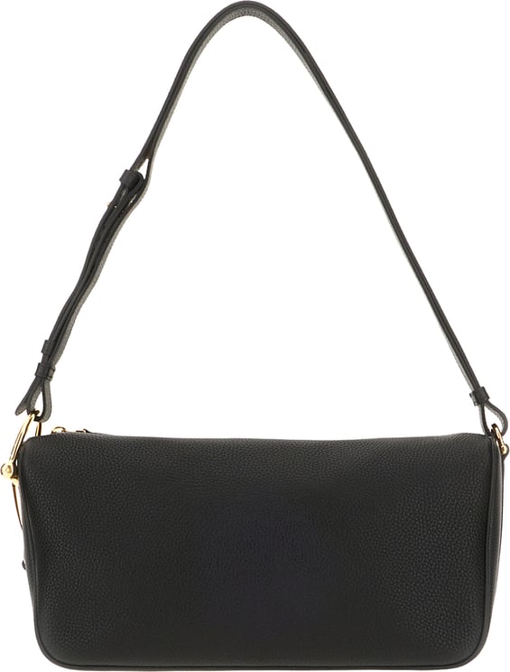 Gucci Gucci Black leather medium Gucci Half Horsebit shoulder bag