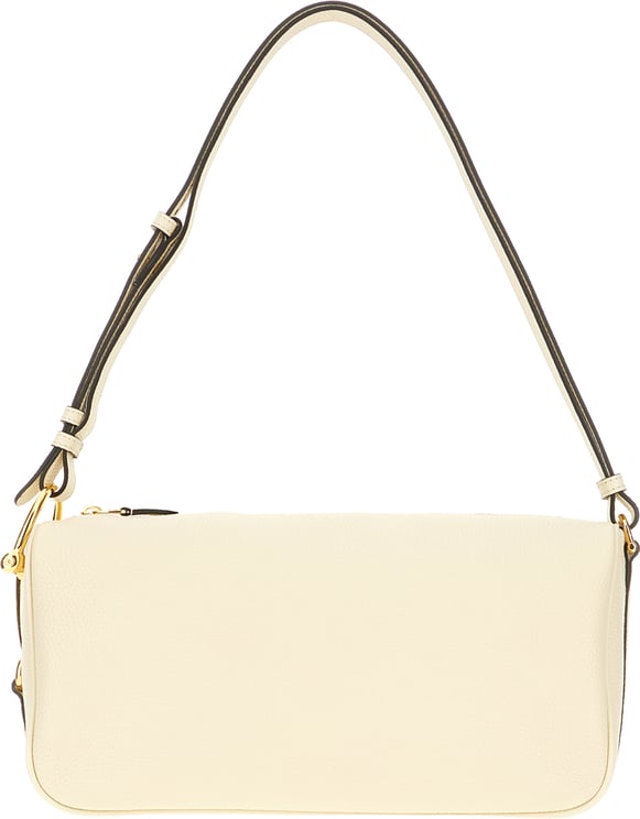 Gucci Gucci Ivory leather medium Gucci Half Horsebit shoulder bag
