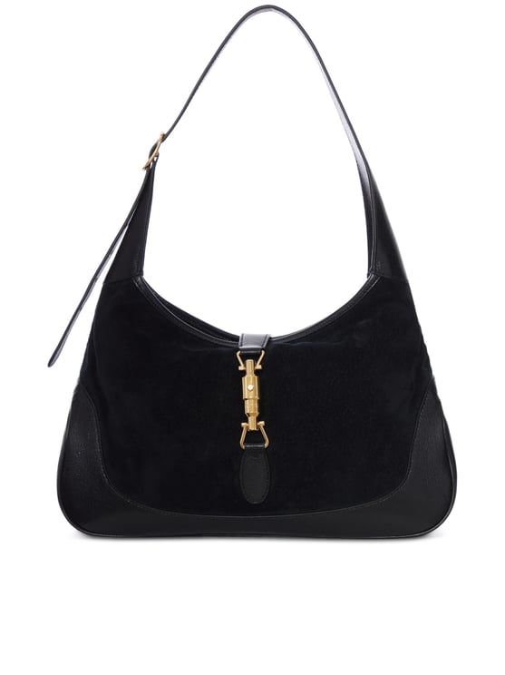 Gucci Black Jackie 1961 Suede Shoulder Bag