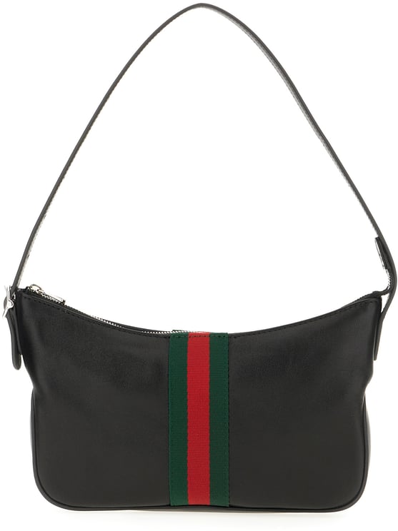 Gucci Gucci Black leather small Lunetta shoulder bag