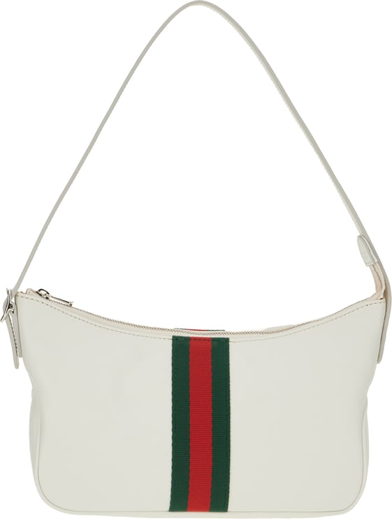 Gucci Gucci White leather small Lunetta shoulder bag