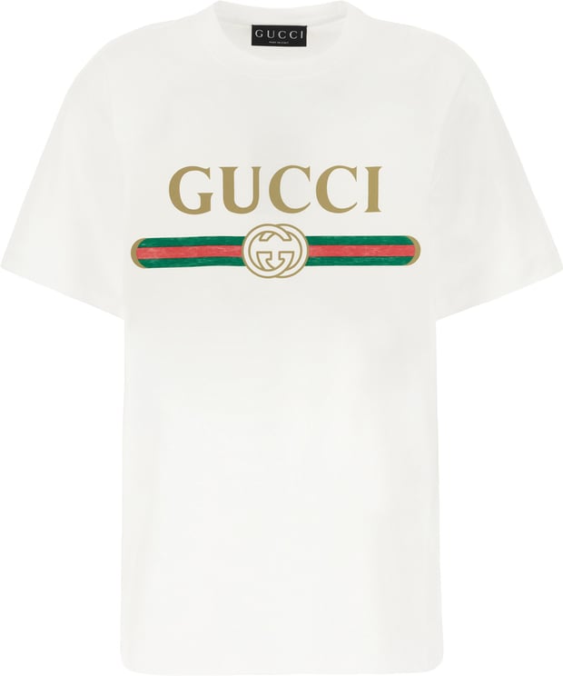 Gucci Gucci Ivory cotton blend t-shirt