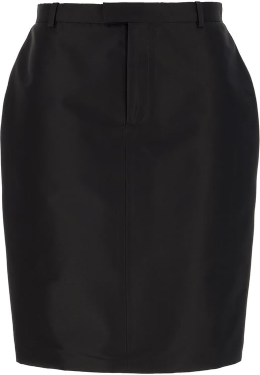 Gucci Gucci Navy blue faille skirt