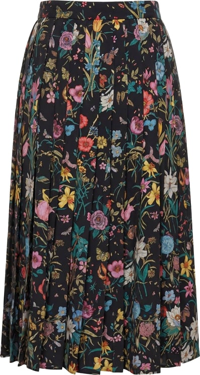 Gucci Black Skirt Pleated Midi Bottom