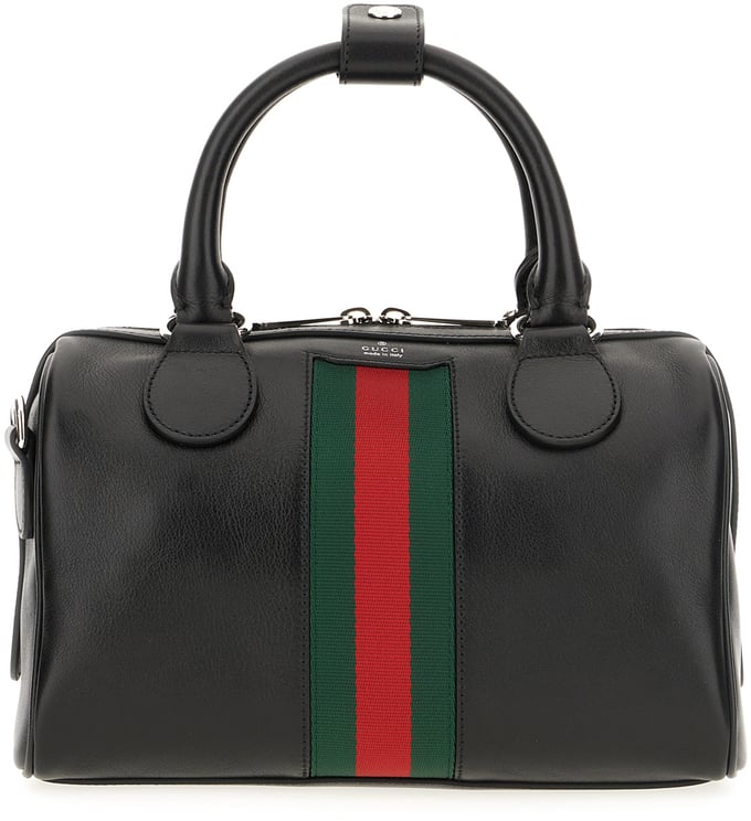 Gucci Gucci Black leather small Web Trader handbag