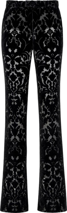 Gucci Gucci Black devorÃ¨ blend pants