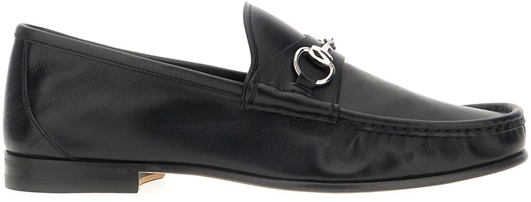 Gucci Gucci Black leather Gucci Lugano loafers