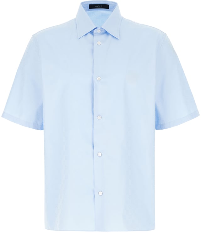 Gucci Gucci Light blue poplin shirt