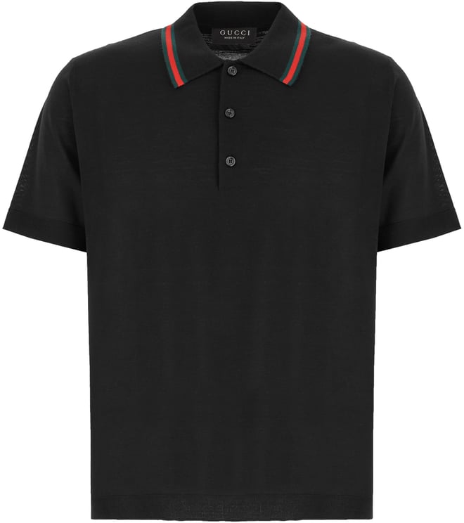 Gucci Gucci Black piquet polo shirt