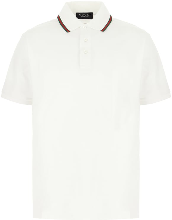 Gucci Gucci White piquet polo shirt