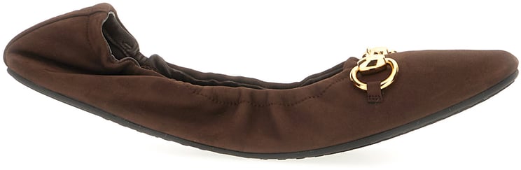 Gucci Gucci Dark brown suede Prima ballerinas