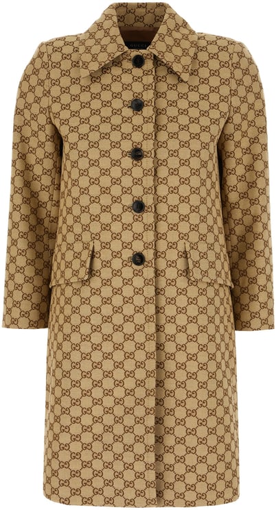 Gucci Gucci Embroidered cotton blend coat