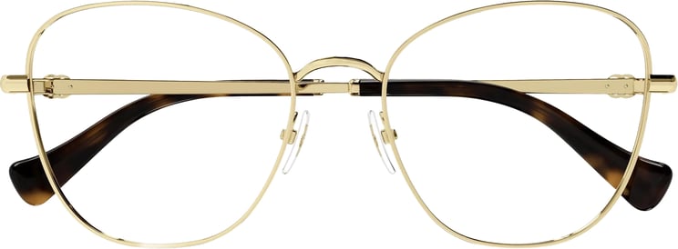 Gucci Eyeglasses Gucci GG1418O 001 gold gold transparent 55/18/145