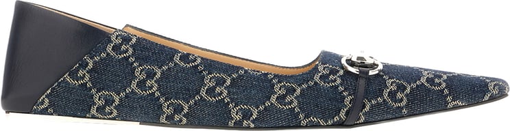 Gucci Gucci GG denim Vittoria ballerinas