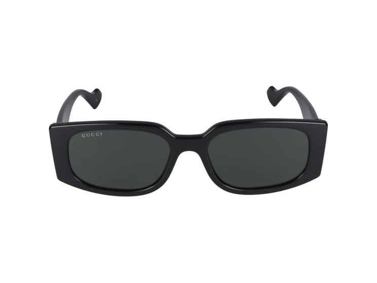 Gucci Black Metallic Logo Oversized Square Sunglasses