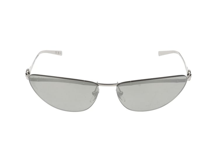 Gucci Silver Angular Cat-Eye Metal Sunglasses