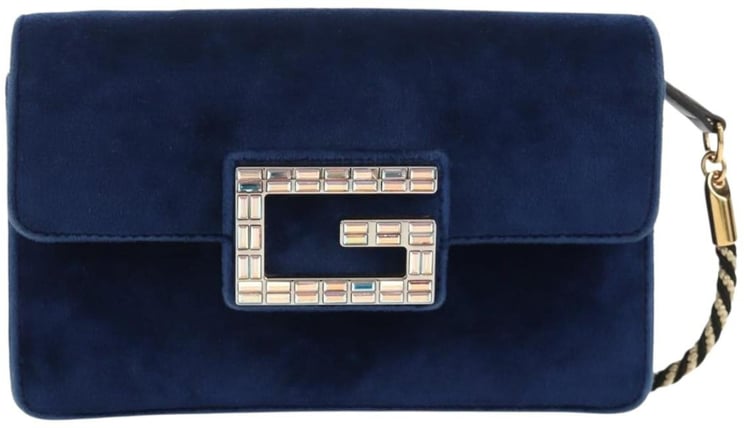 Gucci Gucci G Broadway Shoulder Bag Velvet with Crystals Small