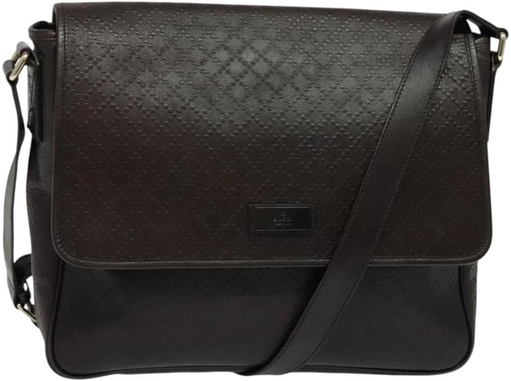 Gucci Gucci Lux Flap Messenger Bag Diamante Leather Large