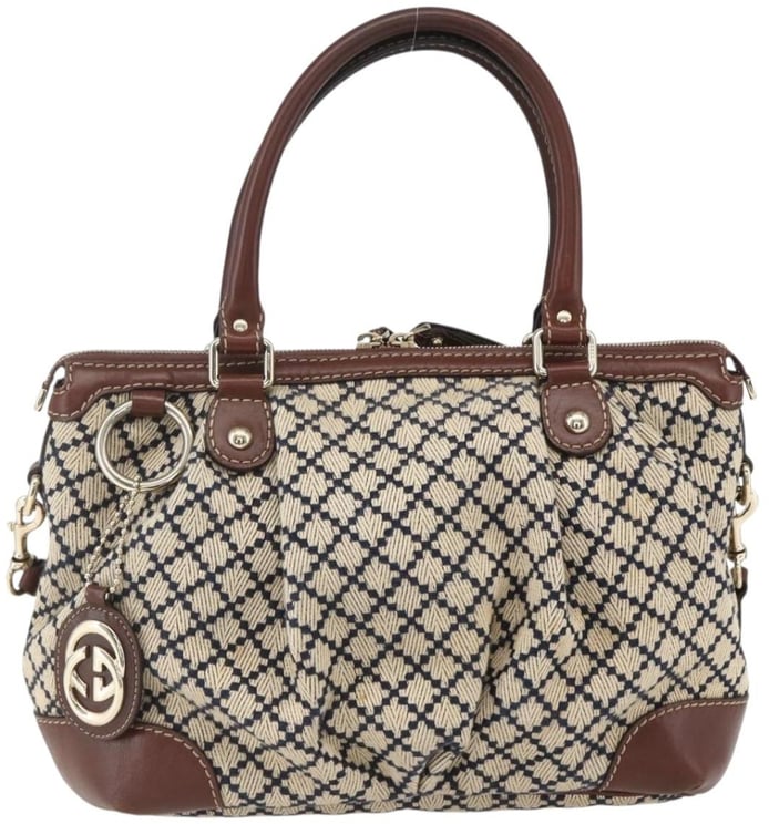Gucci Gucci Sukey Top Handle Satchel Diamante Canvas Medium
