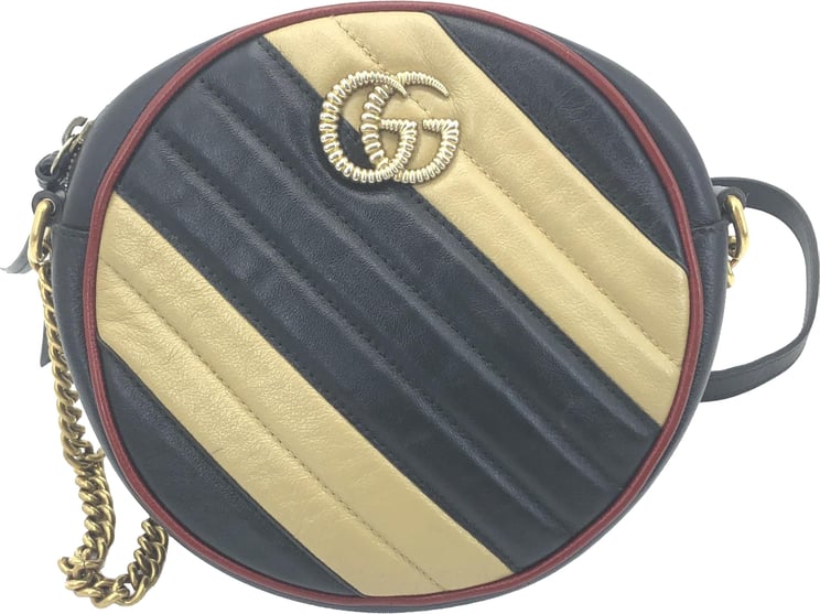 Gucci Gucci GG Marmont Round Diagonal Quilted Leather Mini