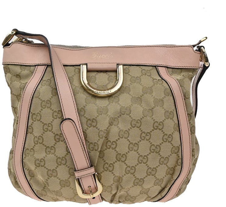 Gucci Gucci D-Ring Shoulder Bag (Outlet) GG Canvas Large