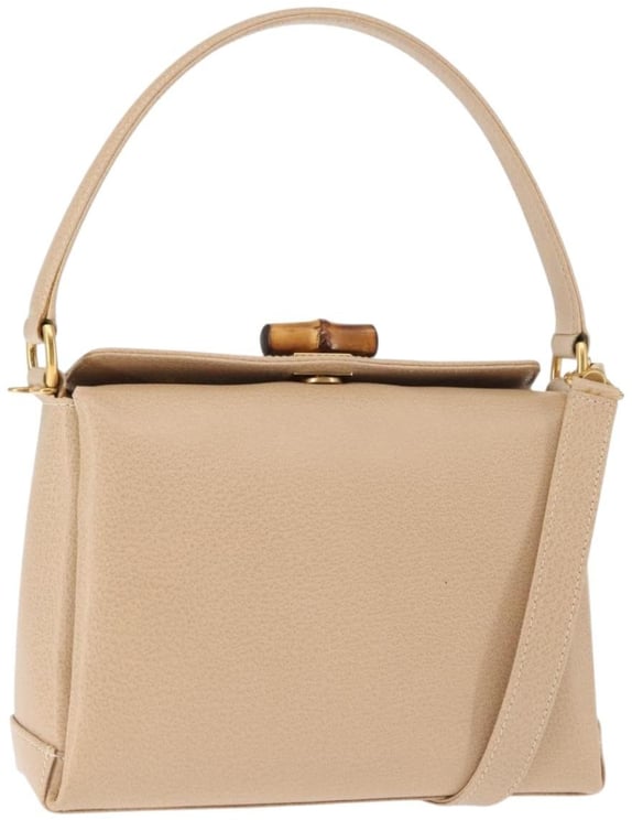 Gucci Gucci Vintage Convertible Bamboo Box Crossbody Bag Leather Small