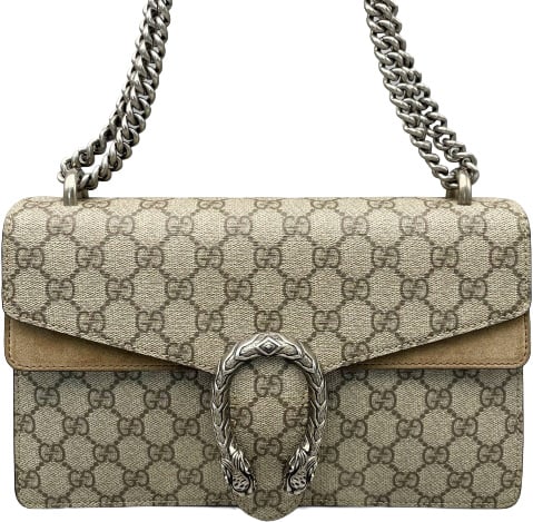Gucci Gucci Dionysus Top Handle Chain Bag GG Coated Canvas medium