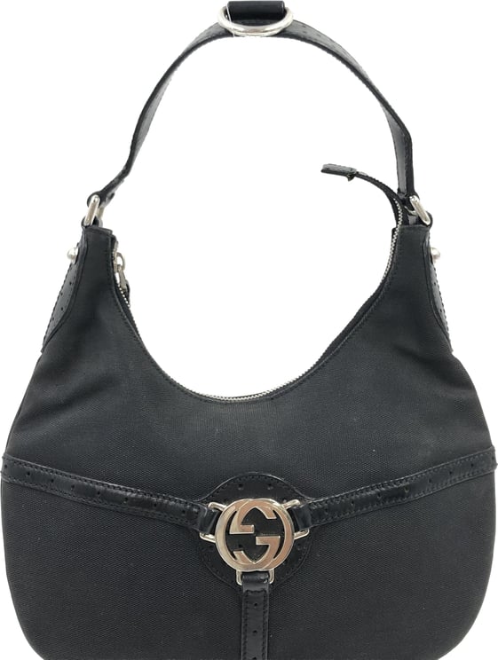 Gucci Gucci Reins Web Hobo Canvas Medium