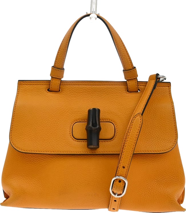 Gucci Gucci Bamboo Daily Top Handle Bag Leather Medium