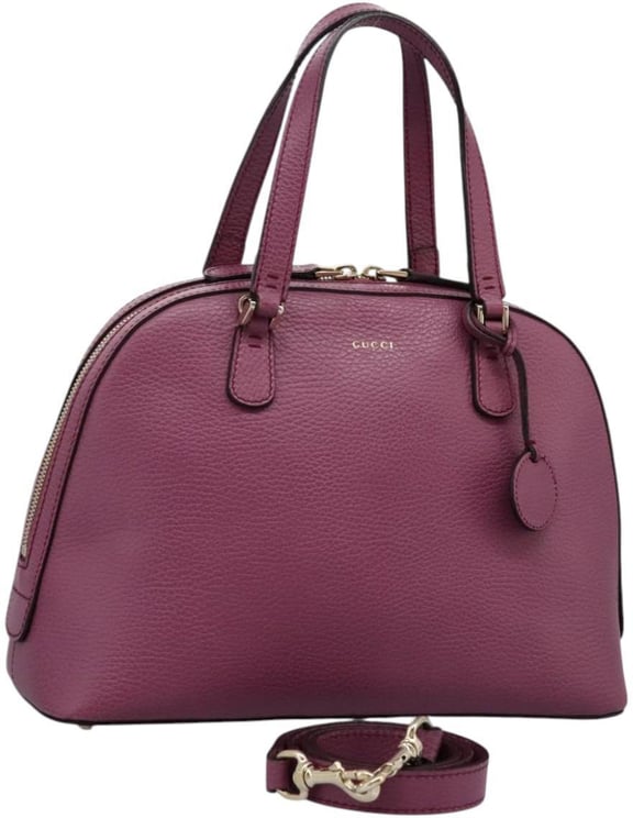 Gucci Gucci Lady Dollar Dome Satchel Leather Medium