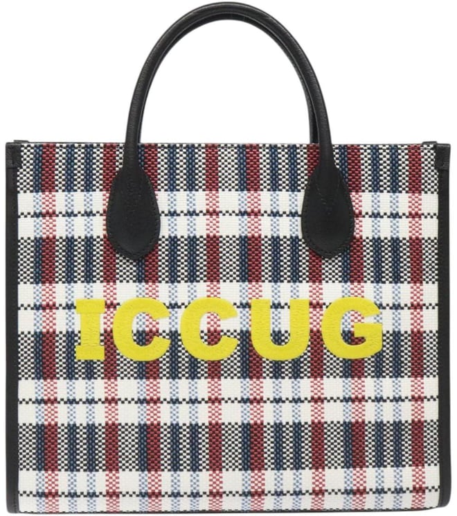 Gucci Gucci ICCUG Tote Embroidered Faux Raffia Small