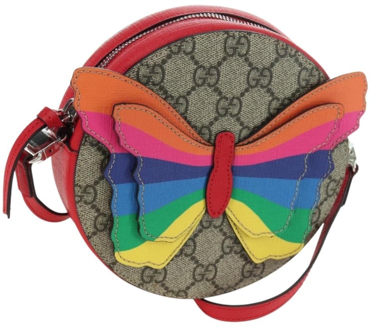 Gucci Gucci Kids GG Supreme Rainbow Butterfly shoulder bag GG canvas