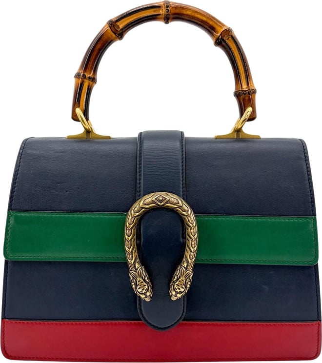 Gucci Gucci Dionysus Bamboo Top Handle Bag Colorblock Leather Medium