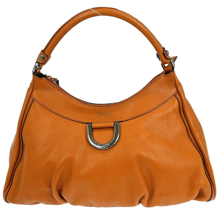 Gucci Gucci D Ring Hobo Leather Small