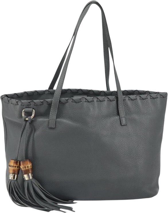 Gucci Gucci Bamboo Tassel Tote Leather Large